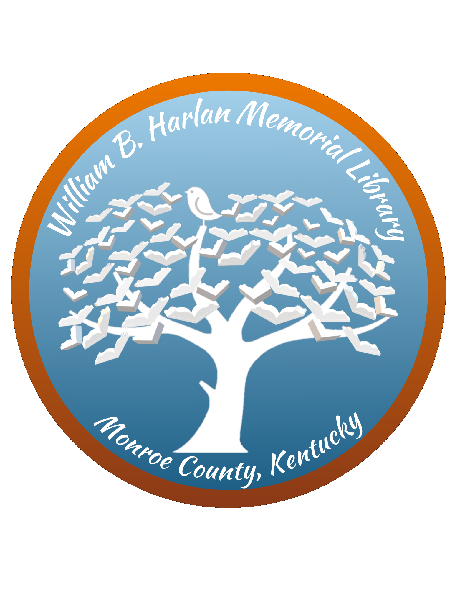 William B Harlan Memorial Library Logo